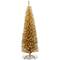 Costway 6ft. Unlit Champagne Gold Tinsel Slim Christmas Tree